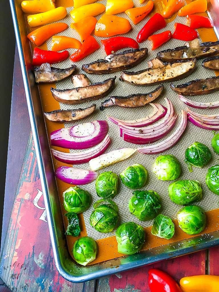 This quick and easy mediterranean roasted vegetables recipe is great as a side dish with any meal.